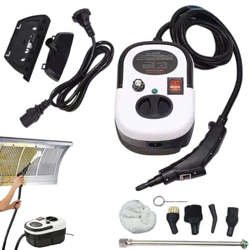 Limpiador de Vapor Para Hogar | 6 Niveles Alta Presión Calentamiento Rápido 2500W - Herramienta de Vapor para Cocina y Baño | Solución Limpiadora Para Tapicería, Ventanas, Auto, Suciedad, Grasa,