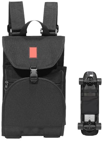 Generico Borsa Porta Skateboard - Poliestere con tasca con chiusura lampo,Borsa a tracolla da trasporto skateboard,per adulti, ragazzi, ragazze, adolescenti, giochi, scuola, università, viaggio