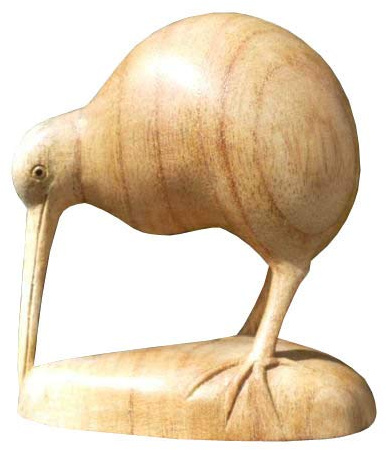 Wogeka - Schöner Kiwi als Geschenk-Idee für Neuseeland Fans zu Geburtstag, Weihnachten - Holz Vogel Tier Animal Kiwi