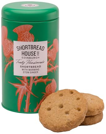 Shortbread House of Edinburgh | Handmade Scottish Shortbread with Stem Ginger | 140g Tin