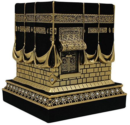 Home Table Decor Kaba Nachbildung Modell Schaustück Buchstütze Eid Geschenk (klein, Gold)