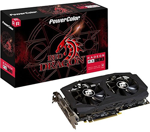 Powercolor AXRX 580 8GBD5-3DHDV2/OC Grafikkort 8GB GDDR5, 2000MHz, 256bit, 256GB/s, Svart