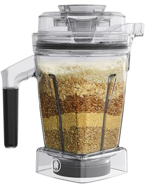 Vitamix 48-Ounce Dry Grains Blender Container with SELF-DETECT, Dishwasher-Safe, BPA-Free, Laser-Cut Stainless-Steel Blades, Tamper Included, Compatible with All Full-Size Vitamix Blenders