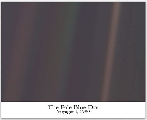 Carl Sagan Pale Blue Dot Poster - Space Themed Bedroom Decor, Cool Room Earth Painting/Astronomical Gift for Him - Blue Planets Wall Decor - Earth Landscape Poster (11.7 x 16.5 (A3))
