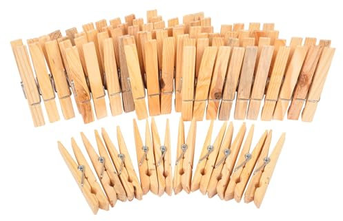 Wooden Clothes Pegs, Pack of 50, Wooden Pegs, Clothes Pegs, Craft Pegs