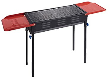 LCRACK BBQ-Grill, Ergonomie Höhenverstellbar Barbecue-Grill mit Ständer, Faltbar tragbar Draussen Holzkohlegrill (Größe : Klein)