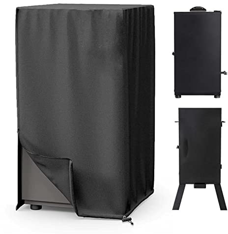 Schleuder Räucherofen Abdeckhaube Schutzhülle, Smoker Abdeckung Wetterfest, Smoker Abdeckung Mit Schornstein, Raucherhülle, 420D Oxford Tuch Raucherhülle, Bezug Wasserdicht, UV-BestäNdig (55X63X90cm)