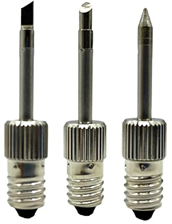 LOVIVER 3 Stück Lötspitzen Ersatz, E10-Schnittstellenbatterie, Ersatz Lötspitzen Soldering Tips zum Löten, Soldering Station Zubehör, Wiederaufladbare USB-Profi-Lötnadelspitzen