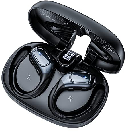 Ulfsaar Ecouteur Bluetooth sans Fil Sport, Écouteur sans Fil Bluetooth 5.3 avec 2 HD Mic, Oreillette Bluetooth 90H Affichage LED, Réduction de Bruit, Casque Bluetooth IP7 Etanche pour iOS Android