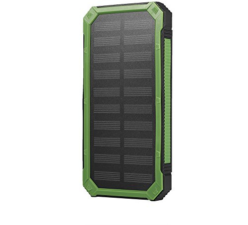 Chargeur Solaire Power Bank, 20000mAh Chargement Rapide Double USB Kit de Bricolage pour Banc D'alimentation Solaire Mobile pour le Voyage Camping Activités de Plein Air Matériel de Survie(Vert)