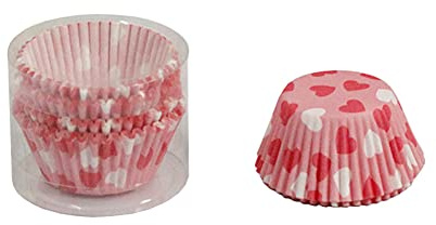 JIHUOO 200 Stück Muffinförmchen Muffinform Papier Muffin Backförmchen Cupcake Liner Wrapper für Hochzeit Geburtstag Rosa Herz
