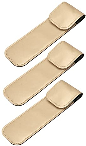 minkissy 3 Uds Pinzas Funda Protectora Pinzas Para Pestañas Pinzas Para Pestañas Postizas Pinzas De Acero Inoxidable Funda De Cuero Pu De Acero Inoxidable Funda De Cuero Pinzas Para Cejas