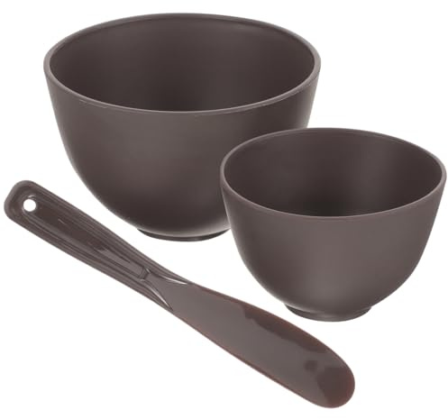 Lurrose 1 Set Silikon-Maskenschale Hautpflege Gesichtsmaske Gesichtswerkzeuge Für Die Hautpflege Hautpflegebehälter Hautpflegeschale Kosmetiklöffel Spatel Kosmetikschale