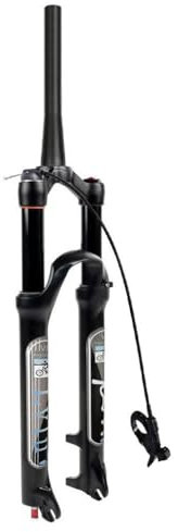LvTu Magnesiumlegierung Fahrrad MTB Federgabel 26/27,5/29 Zoll, 160mm Federweg Mountainbike Luftgabel - Schwarz Fahrradgabel (Color : Tapered Remote Lockout, Size : 27.5 inch)