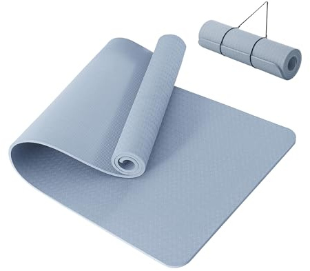 Good Nite Gymnastikmatte Yogamatte Fitnessmatte Rutschfest Trainingsmatte Sport Turn Matten Pilates Matte Bodenturnmatte Mit Tragegurt 183 x 61 x 1 cm (Blau)
