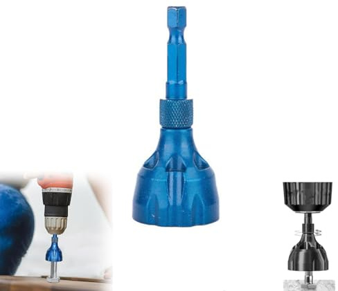 Entgratungswerkzeug für Außenfase mit Wolframcarbid-Klinge, Deburring External Chamfer Tool, Externes Entgraten Fasenwerkzeug Sechskant-Schaft Entgratwerkzeug Metall Entgrater Werkzeug (Blau)