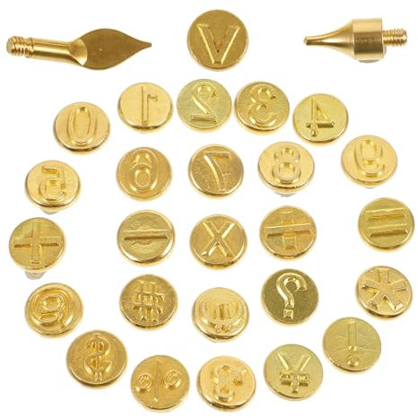 Operitacx Brennspitzen Set Zahlen Für Brandmalerei Diy Gravurwerkzeug Holz Leder Schnitzset Langlebig Und Präzise Für Kreative Dekorationen