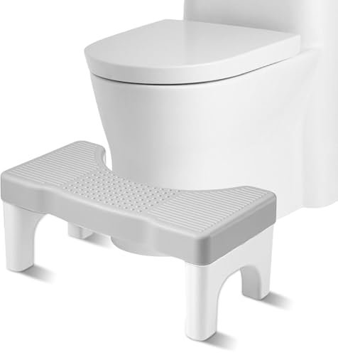 Toilettenhocker Erwachsene, Fußhocker für Badezimmer Toilette Töpfchen Hocker Klohocker mit Rutschfesten FüßEn Kniebeugen Hilfe Hocker Portable Poop Fuß Hocker für Erwachsene Kinder