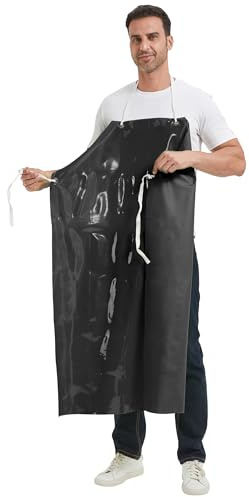 Nanxson Unisex Latzschürze TPU wasserdicht geruchlos leicht Arbeitsschürze Geschirrspüler Schürze Metzger Schürze