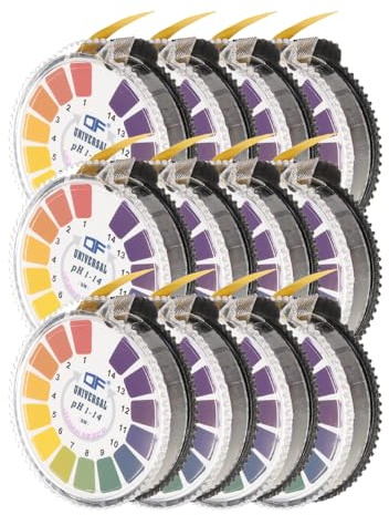 PATIKIL 5 M/Rolle Ph Test Papier Streifen Rolle 12 Rolle Ph 0 14 Voller Ph | Bereich Lackmus Tester Säure Base Test Überwachung für Wasser Lebensmittel Seife Speichel