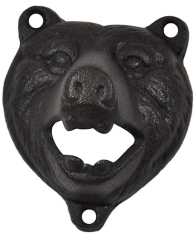 Ciieeo Bear Head Shape Beer Opener Wall Mounted Bottle Opener Easy Lid Removal