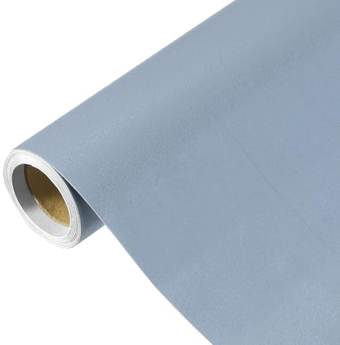 QUARKZMAN 118 x 15.7 Papier Peint Bleu Matinal, Papier Peint Autocollant, Papier Contact Bleu Matinal en Vinyle de Couleur Unie Auto-Adhésif pour Décoration Murale