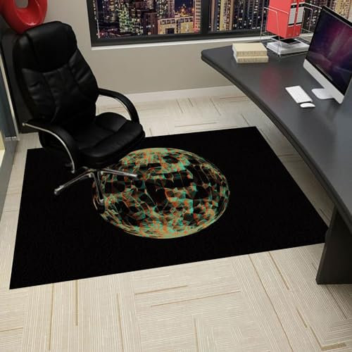 Gaming Stuhl Matten Gaming-Stuhlmatte for Hartholzböden, Bürostuhlmatte, rutschfester Bodenschutz, Schutzstuhlmatte, Teppich, Gaming-Computerstuhlmatte for Gaming-Zimmer, Home-Office-Dekor, 120 x 160