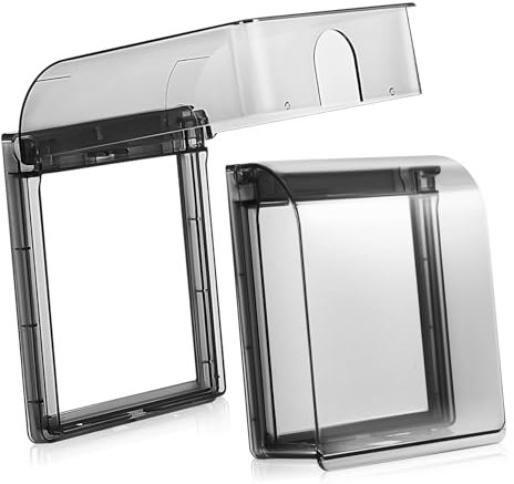 TOKIDNY 2pezzi Pz Coperture Per Presa Elettrica Impermeabili Per Bagno Protezione Adesiva Per Outlet Da Esterno Design Sospeso Per Facile Utilizzo Installazione Senza Danni Muro