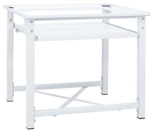 Myheimly Waschmaschinen-Untergestell mit Ausziehbarer Ablage Weiß