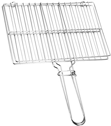 Happyyami Panier à Barbecue pour Poisson Et Aliments Panier De Cuisson Acier Inoxydable avec Poignée Confortable