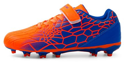 FEETHING Kids Football Boots | Boys Girls Football Shoes, Firm Ground Youth Lightweight Athletic Training Soccer Cleats for Little/Big Kid