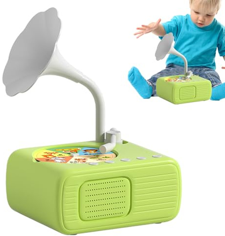Kids Gramophone, Kids Phonograph With 99 Cards, Early Education Phonograph Story Machine, Toddler Record Player, Vintage Interactive Preschool Educational Toy, Gift Boys Girls