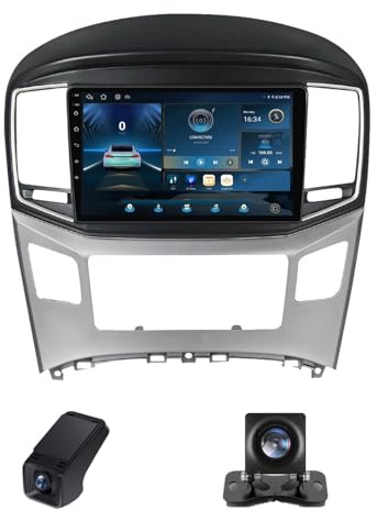 Android 13 Radio 2 DIN Estéreo con 5G WiFi DSP Carplay Android Auto para Hyundai H1 II 2 TQ 2015-2021 GPS Sat Navi 9'' Multimedia Vídeo Reproductor BT FM Receptor Am Radio RDS(NF-1)