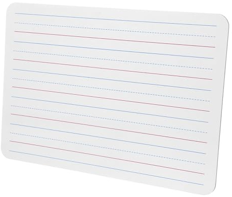 Mobestech Petit Tableau Effaçable Double Face avec Lignes pour Écriture Garçon Fille Tableau Blanc Polyvalent pour Classe et Bureau Outil Réutilisable pour Apprentissage et Dessin