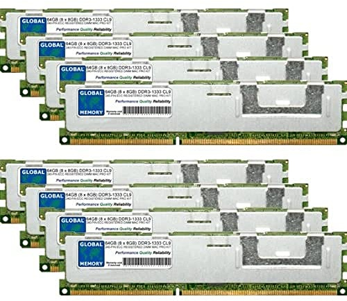 64GB (8 x 8GB) DDR3 1333MHz PC3-10600 240-PIN ECC REGISTRADO DIMM (RDIMM) Memoria RAM Kit para Apple Mac Pro (Mediados 2010-2012)