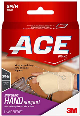 ACE Energizing Hand Support, Small/Medium, Beige, 1/Pack