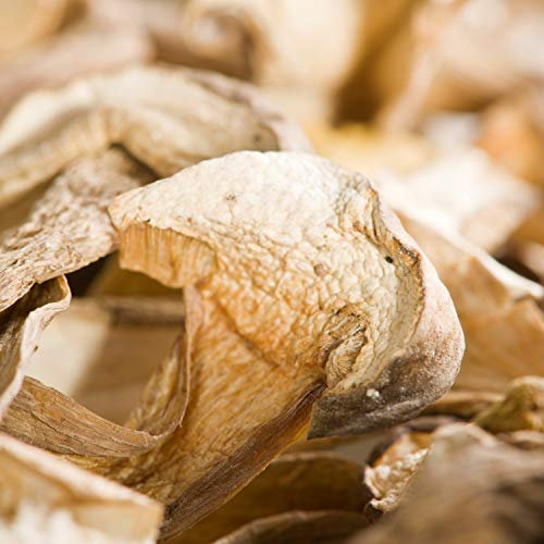 Die Trüffelmanufaktur - Feinkost Steinpilze getrocknet, Edelpilz mit geringem Stielanteil, perfekt zu Pasta, Gemüse, Fisch und Fleisch, getrocknete würzige Stein-Pilz-Scheiben im 50 g Glas