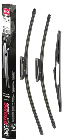 Lames d'essuie-glace HQ Automotive pour Citroën C3 Picasso (2010 et plus tard), Ds3 (2015 et plus tard), (2009-2015) Kit avant et arrière, Ad61-427|Hq11