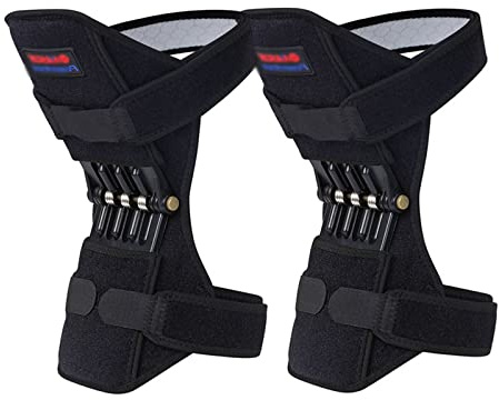 Ginocchio Pro, Ginocchiera con Molle, Knee Support Fascia per Ginocchio per Gamba Fredda Vecchia, per Escursionismo, Corsa, Scale da Arrampicata, Palestra Squat Riduce Il Dolore (Nero)