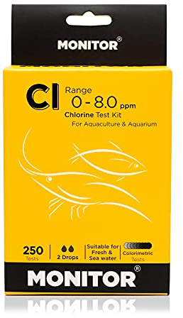 Monitor Chlorine Test KIT (250 Tests) - Monitor Aquarium and aquaculture Water Quality