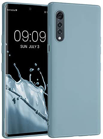 kwmobile Hülle kompatibel mit LG Velvet Hülle - weiches TPU Silikon Case - Cover geeignet für kabelloses Laden - Arctic Night