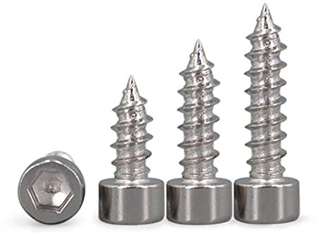 8.8 Vis d'auto-taraudage hexadé intérieur de nickelage à haute résistance, m2m2,6 m3, vis à tête cylindrique, petite vis en bois-M2 * 12 [200pcs]