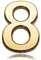 3 Inch Front Door Numbers, 3D Self Adhesive House Numbers Plaques Waterproof Mailbox Signage DIY Chrome Polished Address Numbers Sign for Home Office Hotel Apartment Door Room Wall, Gold (8)