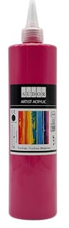 SÜDOR Acrylfarbe 500 ml – Geeignet für Acryl-Pouring. Hochpigmentierte, deckende Künstler-Malfarbe zum Bemalen auf Holz, Leinwand, Stein, Papier, Stoff & Metall. Vegan (Fuchsie (Magenta))