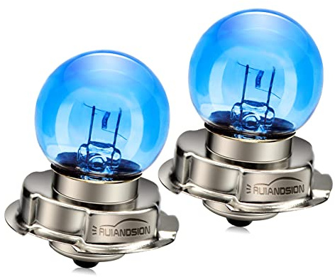 Ruiandsion P26S Halogenlampen, P26S 15W Motorrad Scheinwerfer 12V Xenon Weiß Ersatz für Moped Motorrad Motorrad Scheinwerfer