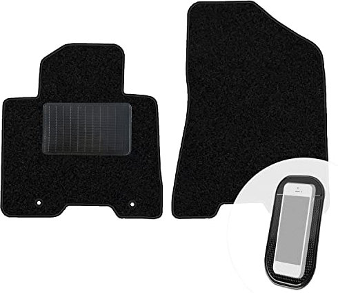 moto-MOLTICO Vorne Fußmatten Auto Velours Autoteppiche Schwarz Automatten Set 2-teilig passend für Kia Sportage IV FL 2018-2021