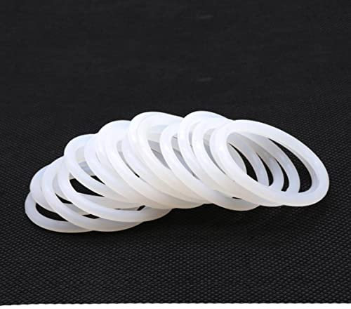10/50 Stück O-Ring-Dichtung aus lebensmittelechtem Silikon, weiß, CS 3 mm OD 10 ~ 100 mm, wasserdichte O-Ring-OD-Gummi-Unterlegscheibe 11 mm ID 5 mm, 50 Stück, CS 3,0 mm