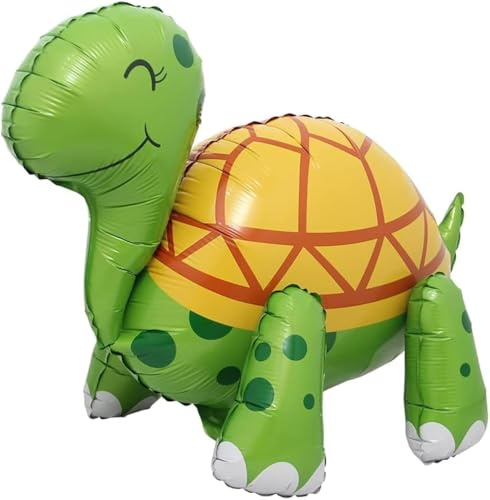 Airwalker Ballon Tortue Géant, Ballon Gonflable 4D Tortue, Ballons Animaux Safari, Décoration Anniversaire Jungle