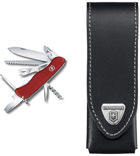 Victorinox Schweizer Taschenmesser Outrider &, Gürteletui olivgrün, Taschenmesser Klappmesser, Accessoires, Hülle, schwarz
