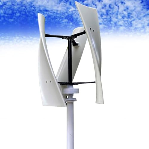 DPLXQPP Turbina Eólica,Generador Eólico Silencioso,Turbina Eléctrica Vertical 3 Palas,Kit Aerogenerador con Controlador,Adecuado para Barcos,Cenadores,Cabañas,Molinos Viento,Casas,8000W-12V
